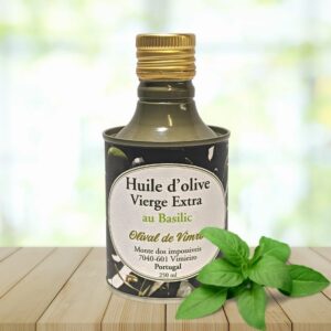 Huile d'olive extra vierge au basilic